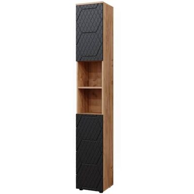 Vicco Badkamerkast "Irma", antraciet met honingraatstructuur, 30 x 192 cm, voor het opbergen van badkameraccessoires en compatibel met de serie Irma Vicco Badkamerkast "Irma", antraciet met honingraatstructuur, 30 x 192 cm, voor het opbergen van badkameraccessoires en compatibel met de serie Irma
