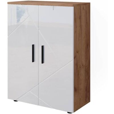 Vicco Badkamermeubel "Irma", glanzend wit/gouden eiken, 60 x 81 cm Vicco Badkamermeubel "Irma", glanzend wit/gouden eiken, 60 x 81 cm