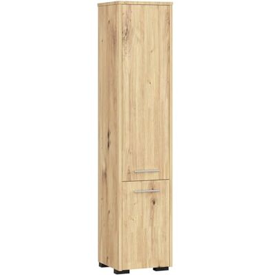 AKORD Badkamerkast, 30 x 140 x 30 cm, 25 kg, FIN 2D met 2 deuren (boven en onder), wandmontage mogelijk (ambachtelijk eiken) AKORD Badkamerkast, 30 x 140 x 30 cm, 25 kg, FIN 2D met 2 deuren (boven en onder), wandmontage mogelijk (ambachtelijk eiken)