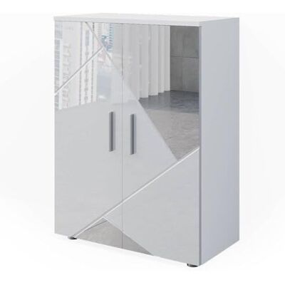 Vicco Badkamermeubel "Irma", glanzend wit met inzetstukken, 60 x 81 cm voor opslag in de badkamer en compatibel met de Irma-serie Vicco Badkamermeubel "Irma", glanzend wit met inzetstukken, 60 x 81 cm voor opslag in de badkamer en compatibel met de Irma-serie