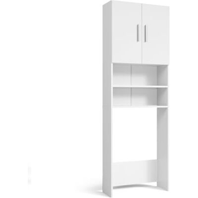 Vicco Wasmachinekast 190 x 64 cm badkamerrek hoge kast wasmachine badkamerkast bovenbouw (wit) (wit mat) Vicco Wasmachinekast 190 x 64 cm badkamerrek hoge kast wasmachine badkamerkast bovenbouw (wit) (wit mat)