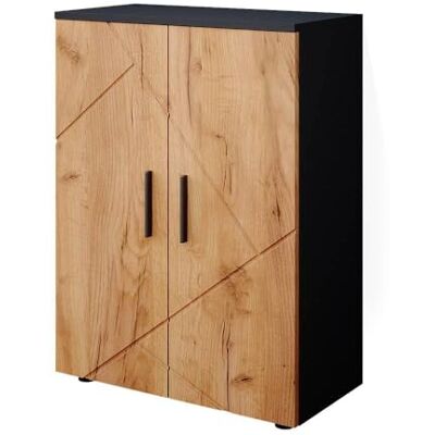 Vicco Badkamermeubel "Irma", antraciet/gouden eiken, 60 x 81 cm Vicco Badkamermeubel "Irma", antraciet/gouden eiken, 60 x 81 cm