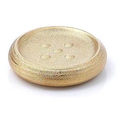 Gedy Goud, G-Astrid badkamerzeepbakje, afmetingen 2,6 x 12 x 12 cm, gewicht 0,238 kg, keramische zeepbakje, 2 garantiejaren, R&S-design, uniek Gedy Goud, G-Astrid badkamerzeepbakje, afmetingen 2,6 x 12 x 12 cm, gewicht 0,238 kg, keramische zeepbakje, 2 garantiejaren, R&S-design, uniek