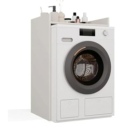 CDF Badkamerkast voor wasmachine met plank, 64 x 97,5 x 50 cm, opslag van handdoeken, cosmetica, wasruimte, toilet, kelder, hal, vrijstaand, kasjmier, 16 mm, spaanplaat CDF Badkamerkast voor wasmachine met plank, 64 x 97,5 x 50 cm, opslag van handdoeken, cosmetica, wasruimte, toilet, kelder, hal, vrijstaand, kasjmier, 16 mm, spaanplaat