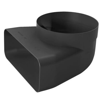 Neff Z861SI1 Installatie-accessoire voor afzuigkap platte ronde connector met geïntegreerde 90 graden elleboog voor apparaten met verticale ronde luchtuitlaat zwart Neff Z861SI1 Installatie-accessoire voor afzuigkap platte ronde connector met geïntegreerde 90 graden elleboog voor apparaten met verticale ronde luchtuitlaat zwart