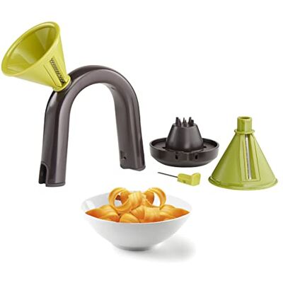 Tefal Ingenio Spiralizer, groentesnijder, 2 maten voor spaghetti en tagliatelle, stamper, reinigingsaccessoires K2298014 Tefal Ingenio Spiralizer, groentesnijder, 2 maten voor spaghetti en tagliatelle, stamper, reinigingsaccessoires K2298014