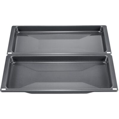 Bosch HEZ530000 Universele ovenpannenset, 2-delig, smal, grijs, Made in Germany Bosch HEZ530000 Universele ovenpannenset, 2-delig, smal, grijs, Made in Germany