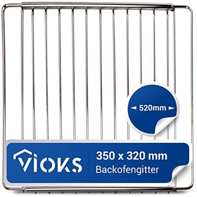 VIOKS Grillrooster, 350/520 x 320 mm, verstelbaar, uittrekbaar, rechthoekig, accessoires voor oven, fornuis, koelkast VIOKS Grillrooster, 350/520 x 320 mm, verstelbaar, uittrekbaar, rechthoekig, accessoires voor oven, fornuis, koelkast