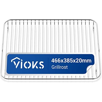 VIOKS Ovenrooster 466 x 385 mm vervanging voor Electrolux 140064006012 grillrooster AEG Zanussi oven- en ovenrooster VIOKS Ovenrooster 466 x 385 mm vervanging voor Electrolux 140064006012 grillrooster AEG Zanussi oven- en ovenrooster