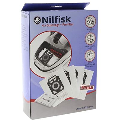 Nilfisk ADVANCE 107412688 Extreme Elite King hygiënische zakken voor kleine huishoudelijke apparaten, 4 stuks Nilfisk ADVANCE 107412688 Extreme Elite King hygiënische zakken voor kleine huishoudelijke apparaten, 4 stuks