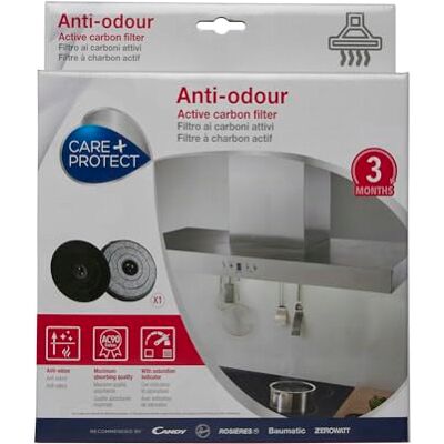 CARE + PROTECT CARE+PROTECT Actieve koolstoffilter compatibel voor afzuigkap, geurverwijdering, maximale absorptie, met verzadigingsindicator, universeel, zelfdovend, 180 x 40 mm, 180 g/type 180 CARE + PROTECT CARE+PROTECT Actieve koolstoffilter compatibel voor afzuigkap, geurverwijdering, maximale absorptie, met verzadigingsindicator, universeel, zelfdovend, 180 x 40 mm, 180 g/type 180