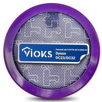 VIOKS 919778-02 913394-01 motorbeschermingsfilter wasbaar voor Dyson DC23 DC32 Ø 182 mm VIOKS 919778-02 913394-01 motorbeschermingsfilter wasbaar voor Dyson DC23 DC32 Ø 182 mm