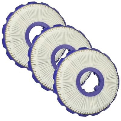 vhbw Lot de 3 filtres d'aspirateur de rechange pour Dyson 965080-02, 967276-01, 965080-01, pour aspirateur Filtre HEPA post-moteur bleu blanc vhbw Lot de 3 filtres d'aspirateur de rechange pour Dyson 965080-02, 967276-01, 965080-01, pour aspirateur Filtre HEPA post-moteur bleu blanc