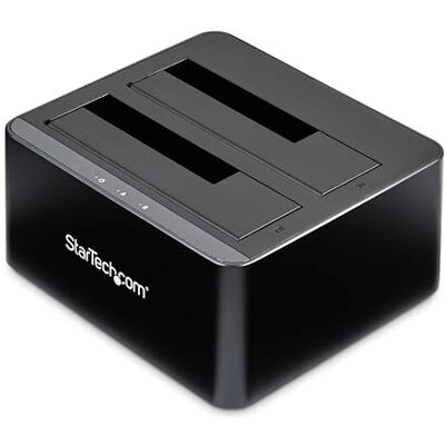 StarTech .com Dock voor 2-bay SATA naar USB 3.0 harde schijven, dockingstation voor SSD/HDD SATA I/II/III 2,5/3,5 inch, harde schijfsleuven, bovenlader (SDOCK2U33V) StarTech .com Dock voor 2-bay SATA naar USB 3.0 harde schijven, dockingstation voor SSD/HDD SATA I/II/III 2,5/3,5 inch, harde schijfsleuven, bovenlader (SDOCK2U33V)
