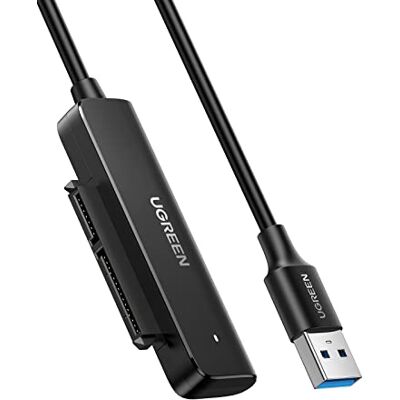 UGREEN USB 3.0 naar 2.5 Inch SATA Harde Schijf Adapter SSD HDD 5Gbps Ondersteuning UASP TRIM SMART Compatibel met Windows, Mac OS, Chrome OS, Linux, 0,5M UGREEN USB 3.0 naar 2.5 Inch SATA Harde Schijf Adapter SSD HDD 5Gbps Ondersteuning UASP TRIM SMART Compatibel met Windows, Mac OS, Chrome OS, Linux, 0,5M