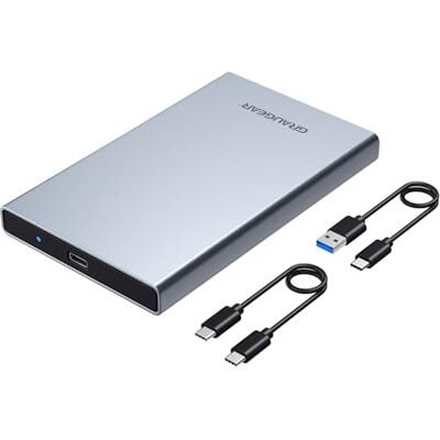 GRAUGEAR USB Type-C aluminium behuizing voor 2,5 inch SATA SSD/HDD harde schijf 6 Gbit/s SATA I II III USB 3.2 USAP, inclusief USB-C kabel GRAUGEAR USB Type-C aluminium behuizing voor 2,5 inch SATA SSD/HDD harde schijf 6 Gbit/s SATA I II III USB 3.2 USAP, inclusief USB-C kabel