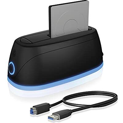 ICY BOX HDD / USB 3.0 harde schijf docking station voor SATA 2,5 inch en 3,5 inch, RGB-verlichting, harde schijf klonen station & drive, adapter, extern, IB-1124L-C3 ICY BOX HDD / USB 3.0 harde schijf docking station voor SATA 2,5 inch en 3,5 inch, RGB-verlichting, harde schijf klonen station & drive, adapter, extern, IB-1124L-C3