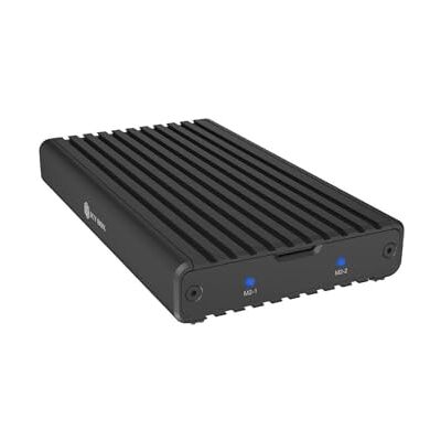 ICY BOX M.2 SSD/NVMe behuizing met 2 compartimenten, USB 3.2 Gen 2 (20 Gbit/s), koelsysteem, dubbele ondersteuning PCIe Gen 3 x 2, USB-C, M-Key, extern, NVMe-adapter, aluminium, zwart ICY BOX M.2 SSD/NVMe behuizing met 2 compartimenten, USB 3.2 Gen 2 (20 Gbit/s), koelsysteem, dubbele ondersteuning PCIe Gen 3 x 2, USB-C, M-Key, extern, NVMe-adapter, aluminium, zwart