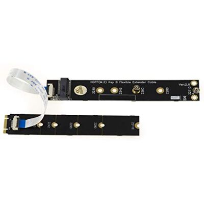 KALEA-INFORMATIQUE Riser Extender M.2 NGFF B Key voor SSD M2 type SATA variabele lengte 15 of 20 cm KALEA-INFORMATIQUE Riser Extender M.2 NGFF B Key voor SSD M2 type SATA variabele lengte 15 of 20 cm