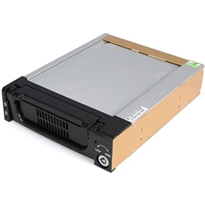 StarTech .com Verwijderbaar 5,25 inch rack Hot Swap 3,5" (8,9 cm) HDD Mobile Storage Rack in zwart/aluminium StarTech .com Verwijderbaar 5,25 inch rack Hot Swap 3,5" (8,9 cm) HDD Mobile Storage Rack in zwart/aluminium