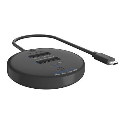 ICY BOX M.2 NVMe SSD klonen en DockingStation, USB-C 3.1 Gen 2, tot 10 Gbit/s, Dual Bay, automatisch klonen zonder pc, voor SSD 22 x 30/42/60/80/110 mm, IB-1612MCL-C31 ICY BOX M.2 NVMe SSD klonen en DockingStation, USB-C 3.1 Gen 2, tot 10 Gbit/s, Dual Bay, automatisch klonen zonder pc, voor SSD 22 x 30/42/60/80/110 mm, IB-1612MCL-C31