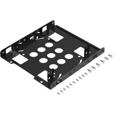 SABRENT Montageframe voor harde schijven 2,5 inch SSD op 3,5 inch adapter, caddie montageset 3,5 inch voor HDD harde schijf of 2,5 inch SSD, schroeven inbegrepen voor montage (BK-HDDH) SABRENT Montageframe voor harde schijven 2,5 inch SSD op 3,5 inch adapter, caddie montageset 3,5 inch voor HDD harde schijf of 2,5 inch SSD, schroeven inbegrepen voor montage (BK-HDDH)