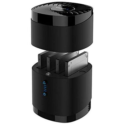 SABRENT 4 bay SSD/HDD 2,5 inch docking station, harde schuiflade, USB 3.2 Gen1 offline kloon station, SATA naar USB behuizing met ventilator en voeding, externe adapter case met 1,8 m kabel, zonder accessoires. SABRENT 4 bay SSD/HDD 2,5 inch docking station, harde schuiflade, USB 3.2 Gen1 offline kloon station, SATA naar USB behuizing met ventilator en voeding, externe adapter case met 1,8 m kabel, zonder accessoires.