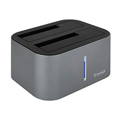 TOOQ TQDS-805G Docking station met dubbele SATA bay voor 2,5" en 3,5" USB 3.0/USB 3.1 Gen1 schijven, compatibel met USB 2.0, offline kloonfunctie, grijs TOOQ TQDS-805G Docking station met dubbele SATA bay voor 2,5" en 3,5" USB 3.0/USB 3.1 Gen1 schijven, compatibel met USB 2.0, offline kloonfunctie, grijs