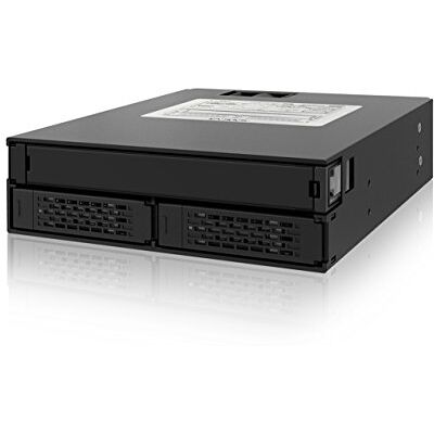 Icy Dock Backplane Cage, mobiel rack, robuuste metalen hot-swap rack behuizing voor 2 x SSD goud HDD 2,5 inch SATA/SAS & Slim Odd/DVD-brander voor 5,25 inch bay Tough Armor MB994IPO-3SB Icy Dock Backplane Cage, mobiel rack, robuuste metalen hot-swap rack behuizing voor 2 x SSD goud HDD 2,5 inch SATA/SAS & Slim Odd/DVD-brander voor 5,25 inch bay Tough Armor MB994IPO-3SB