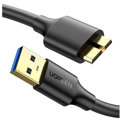 UGREEN USB 3.0 kabel stekker A naar Micro B harde schijf kabel compatibel met USB 3.0 harde schijf behuizing Western Digital My Passport Elements My Book Toshiba Canvio Basics Seagate Maxtor (2 m) UGREEN USB 3.0 kabel stekker A naar Micro B harde schijf kabel compatibel met USB 3.0 harde schijf behuizing Western Digital My Passport Elements My Book Toshiba Canvio Basics Seagate Maxtor (2 m)