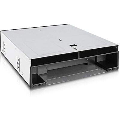 Icy Dock Mobiel rack, harde schijf rack behuizing, hot swap interne acccutcase voor twee 2,5 inch en 3,5 inch SATA SSD of HDD zonder lade voor 5,25 inch bay flexiDOCK MB095SP-B Icy Dock Mobiel rack, harde schijf rack behuizing, hot swap interne acccutcase voor twee 2,5 inch en 3,5 inch SATA SSD of HDD zonder lade voor 5,25 inch bay flexiDOCK MB095SP-B