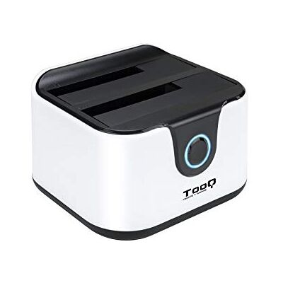 TOOQ TQDS-802BW docking station met dubbele SATA bay voor 2,5 inch en 3,5 inch USB 3.0 en USB 2.0 host, offline kloonfunctie, wit TOOQ TQDS-802BW docking station met dubbele SATA bay voor 2,5 inch en 3,5 inch USB 3.0 en USB 2.0 host, offline kloonfunctie, wit