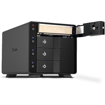 Fantec 4-poorts USB 3.2 Gen2 10G dockingstation voor 4 x 3,5/2,5 inch SATA harde schijven, overdrachtssnelheid tot 10 Gbit/s, geen gereedschap nodig, 2 USB-kabels, zwarte aluminium behuizing Fantec 4-poorts USB 3.2 Gen2 10G dockingstation voor 4 x 3,5/2,5 inch SATA harde schijven, overdrachtssnelheid tot 10 Gbit/s, geen gereedschap nodig, 2 USB-kabels, zwarte aluminium behuizing