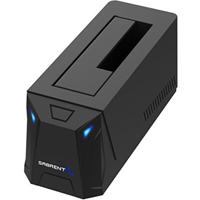 SABRENT Externe behuizing voor SATA harde schijf 2,5 inch en 3,5 inch, 9,5 of 7 mm adapter SSD/HDD naar USB 3.2, docking station harde schijf, zonder gereedschap, ondersteunt UASP, USB-kabel inbegrepen SABRENT Externe behuizing voor SATA harde schijf 2,5 inch en 3,5 inch, 9,5 of 7 mm adapter SSD/HDD naar USB 3.2, docking station harde schijf, zonder gereedschap, ondersteunt UASP, USB-kabel inbegrepen