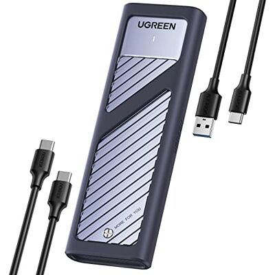 UGREEN Behuizing, M.2 NVMe, USB 3.2 Gen 2, 10 Gbps Adapter, Harde Schijf, SSD 2230 2242 2260 2280, Ondersteunt UASP TRIM, 2 kabels meegeleverd USB A naar USB C en USB C naar USB C, zonder gereedschap UGREEN Behuizing, M.2 NVMe, USB 3.2 Gen 2, 10 Gbps Adapter, Harde Schijf, SSD 2230 2242 2260 2280, Ondersteunt UASP TRIM, 2 kabels meegeleverd USB A naar USB C en USB C naar USB C, zonder gereedschap