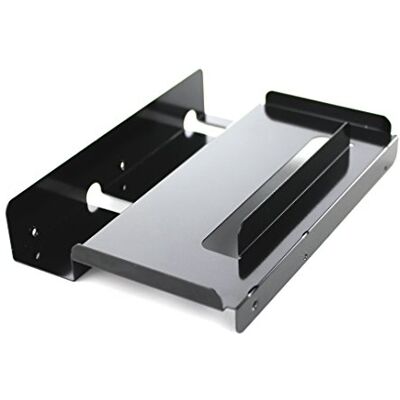 Fantec QB Bracket 25 adapter voor 2,5 inch (6,35 cm) HDD of SSD harde schijf voor montage in 3,5 inch (8,89 cm) houders, aanpasbaar voor pc-behuizing en externe behuizing, zwart Fantec QB Bracket 25 adapter voor 2,5 inch (6,35 cm) HDD of SSD harde schijf voor montage in 3,5 inch (8,89 cm) houders, aanpasbaar voor pc-behuizing en externe behuizing, zwart
