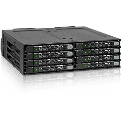 Icy Dock ToughArmor MB998IP-B 8 sleuven 2,5 inch SAS/SATA SSD/HDD SFF-8643 MiniSAS HD afneembaar rek van massief metaal Icy Dock ToughArmor MB998IP-B 8 sleuven 2,5 inch SAS/SATA SSD/HDD SFF-8643 MiniSAS HD afneembaar rek van massief metaal