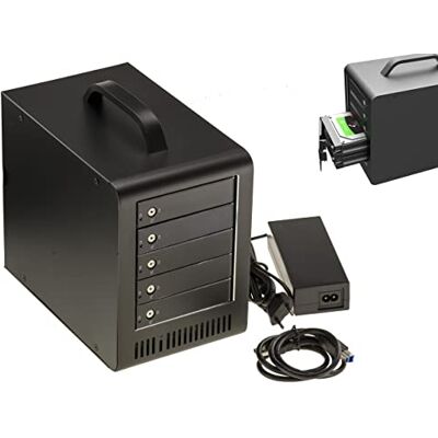 KALEA-INFORMATIQUE USB 3.0 5G behuizing voor 5 SATA harde schijven. Voeding 78 W, capaciteit 80 TB. Raid Materiaal 0 1 3 5 10 grote kloon KALEA-INFORMATIQUE USB 3.0 5G behuizing voor 5 SATA harde schijven. Voeding 78 W, capaciteit 80 TB. Raid Materiaal 0 1 3 5 10 grote kloon
