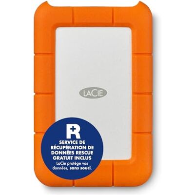 LaCie Rugged Secure, 2 TB draagbare externe harde schijf USB-C, val- en regenbestendig, 1 maand Adobe CC, met USB-C zonder USB-A-kabel (STFR2000403) LaCie Rugged Secure, 2 TB draagbare externe harde schijf USB-C, val- en regenbestendig, 1 maand Adobe CC, met USB-C zonder USB-A-kabel (STFR2000403)