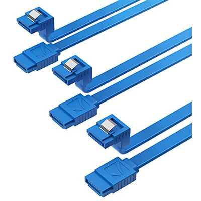 SABRENT SATA III kabel 6 Gbps, SATA 3 kabel, (3 inch), HDD/SDD datakabel 50 cm, rechte pc SATA-kabel met vergrendeling voor SATA harde schijven HDD/SSD, CD- en DVD-stations, blauw (CB-SRB3) SABRENT SATA III kabel 6 Gbps, SATA 3 kabel, (3 inch), HDD/SDD datakabel 50 cm, rechte pc SATA-kabel met vergrendeling voor SATA harde schijven HDD/SSD, CD- en DVD-stations, blauw (CB-SRB3)