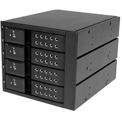 StarTech . com Verwijderbare Rack/Backplane zonder lade voor 4x 3,5" SAS II/SATA III 6Gb/s HDD met Hot-Swap Aluminium (HSB4SATSASBA) StarTech . com Verwijderbare Rack/Backplane zonder lade voor 4x 3,5" SAS II/SATA III 6Gb/s HDD met Hot-Swap Aluminium (HSB4SATSASBA)