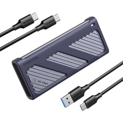 UGREEN M2 40 Gbps SSD-behuizing, USB 4 NVMe SSD behuizing voor Thunderbolt 4/3, NVME-behuizing compatibel met Thunderbolt 4/3, werkt voor Windows, Linux, MacOS, iOS UGREEN M2 40 Gbps SSD-behuizing, USB 4 NVMe SSD behuizing voor Thunderbolt 4/3, NVME-behuizing compatibel met Thunderbolt 4/3, werkt voor Windows, Linux, MacOS, iOS