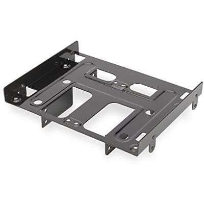 Ewent EW7002 adapterhouder voor 4 x 2,5 inch HDD/SSD of 1 x 3,5 inch harde schijf + 2 x 2,5 inch harde schijven/SSD naar 5,25 inch pc-sleuf, schroeven inbegrepen, zwart Ewent EW7002 adapterhouder voor 4 x 2,5 inch HDD/SSD of 1 x 3,5 inch harde schijf + 2 x 2,5 inch harde schijven/SSD naar 5,25 inch pc-sleuf, schroeven inbegrepen, zwart