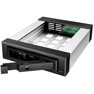 ICY BOX IB-129SSK-B Mobile Rack van aluminium voor 3,5 inch / 2,5 inch SAS/SATA harde schijf, zwart ICY BOX IB-129SSK-B Mobile Rack van aluminium voor 3,5 inch / 2,5 inch SAS/SATA harde schijf, zwart
