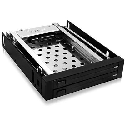 ICY BOX Afneembaar frame voor 2 x 2,5 inch SSD/HDD voor 1 x 3,5 inch bay, HotSwap, aluminium, zwart, IB-2226StS ICY BOX Afneembaar frame voor 2 x 2,5 inch SSD/HDD voor 1 x 3,5 inch bay, HotSwap, aluminium, zwart, IB-2226StS