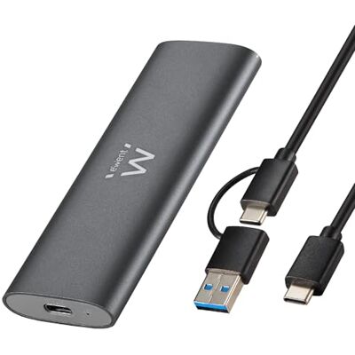 Ewent M.2 NVMe & SATA PCIe USB-C externe SSD-behuizing, tot 10 Gbps, aluminium behuizing zonder scherm, draagbaar, plug & play, compatibel met Windows MacOS Linux, UASP & TRIM, ondersteunt 2230/2242 Ewent M.2 NVMe & SATA PCIe USB-C externe SSD-behuizing, tot 10 Gbps, aluminium behuizing zonder scherm, draagbaar, plug & play, compatibel met Windows MacOS Linux, UASP & TRIM, ondersteunt 2230/2242