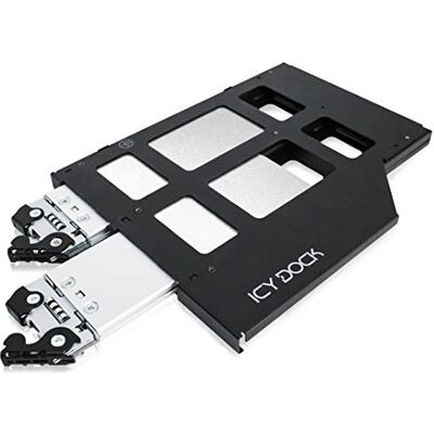 Icy Dock Caddy Mobile Rack 2x SSD NVMe M.2 adapter voor Ultra Slim CD/DVD ODD drive bay (9,5 mm) met OCuLink SFF-9402 aansluiting ToughArmor MB852M2PO-B Icy Dock Caddy Mobile Rack 2x SSD NVMe M.2 adapter voor Ultra Slim CD/DVD ODD drive bay (9,5 mm) met OCuLink SFF-9402 aansluiting ToughArmor MB852M2PO-B