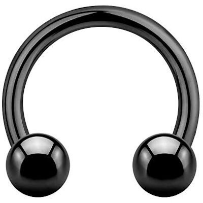 Treuheld ® 1,6 mm zwarte roestvrijstalen ring in 4 maten met schroefballen, septum, helix, tragus, neus, lip, borst, wenkbrauw, intieme delen, etc. CBR barbell van nikkelvrij chirurgisch staal, roestvrij staal Treuheld ® 1,6 mm zwarte roestvrijstalen ring in 4 maten met schroefballen, septum, helix, tragus, neus, lip, borst, wenkbrauw, intieme delen, etc. CBR barbell van nikkelvrij chirurgisch staal, roestvrij staal