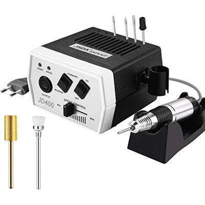 JSDA professionele nagelschuurmachine 30000 RPM + wolfraam bit voor manicure pedicure, krachtig, stil en trillingsvrij, Made in Germany JSDA professionele nagelschuurmachine 30000 RPM + wolfraam bit voor manicure pedicure, krachtig, stil en trillingsvrij, Made in Germany