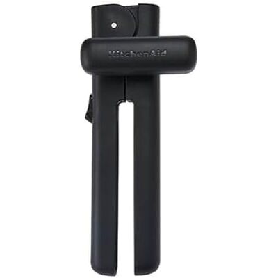 KitchenAid Afsluitbare handmatige blikopener, mat zwart, zeer robuust, met roestvrijstalen lemmet, vergrendelingsmechanisme, keukenhulp met ergonomische handgreep, 18 cm KitchenAid Afsluitbare handmatige blikopener, mat zwart, zeer robuust, met roestvrijstalen lemmet, vergrendelingsmechanisme, keukenhulp met ergonomische handgreep, 18 cm